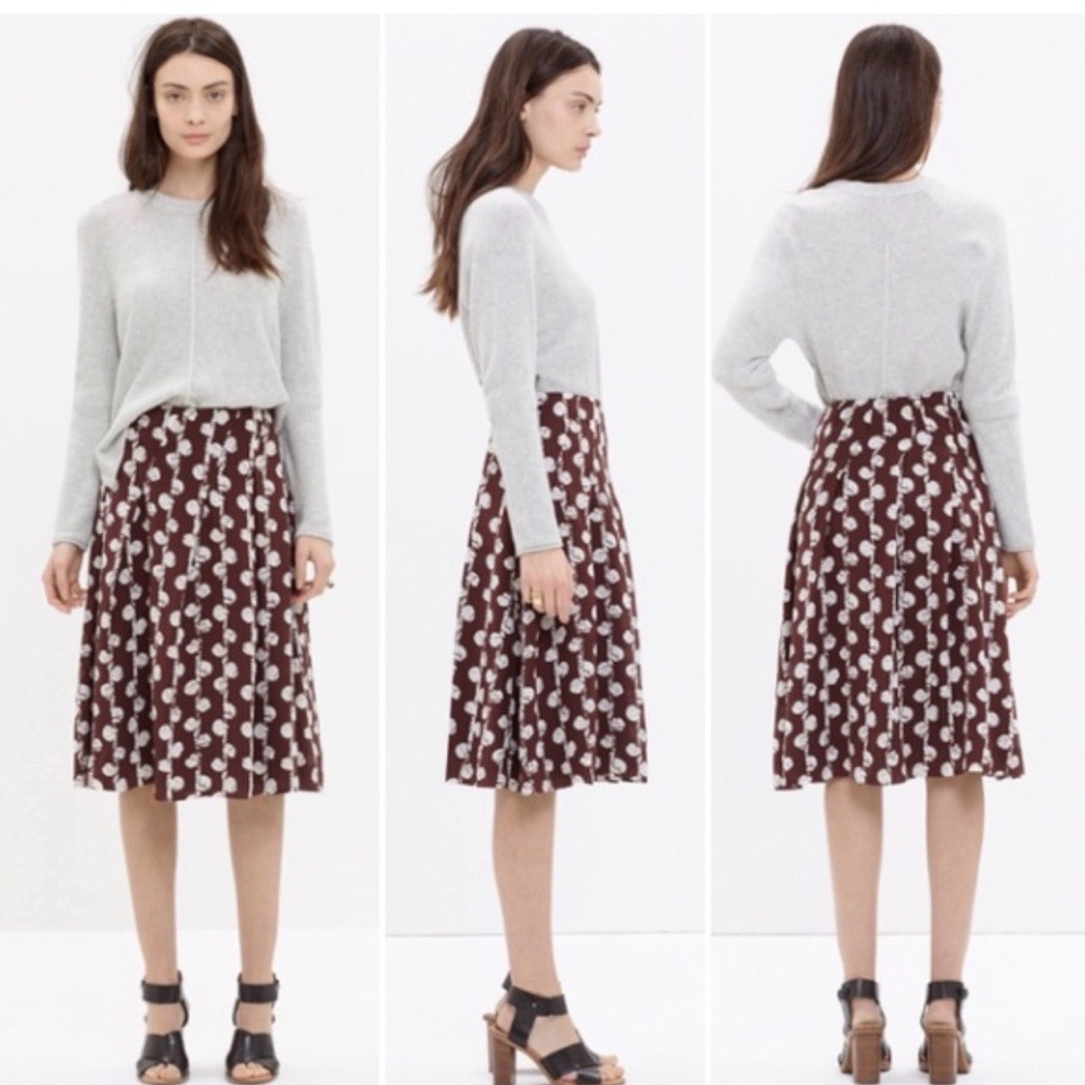 Madewell midi skirt in‎ batik vine